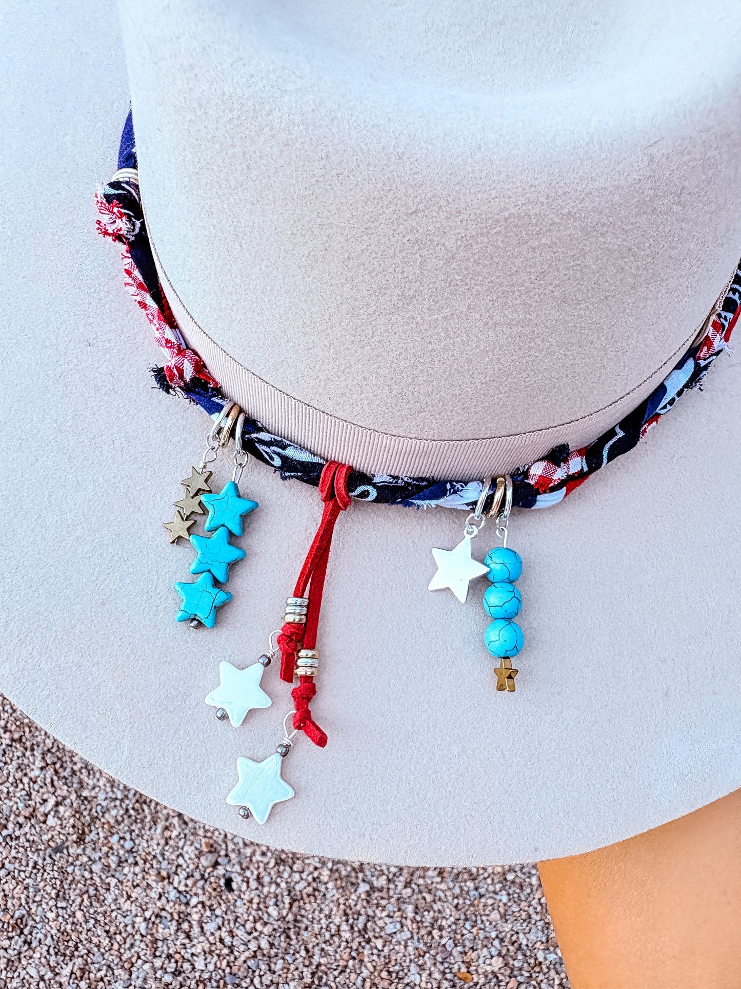 Star Spangled Hat Band/Necklace