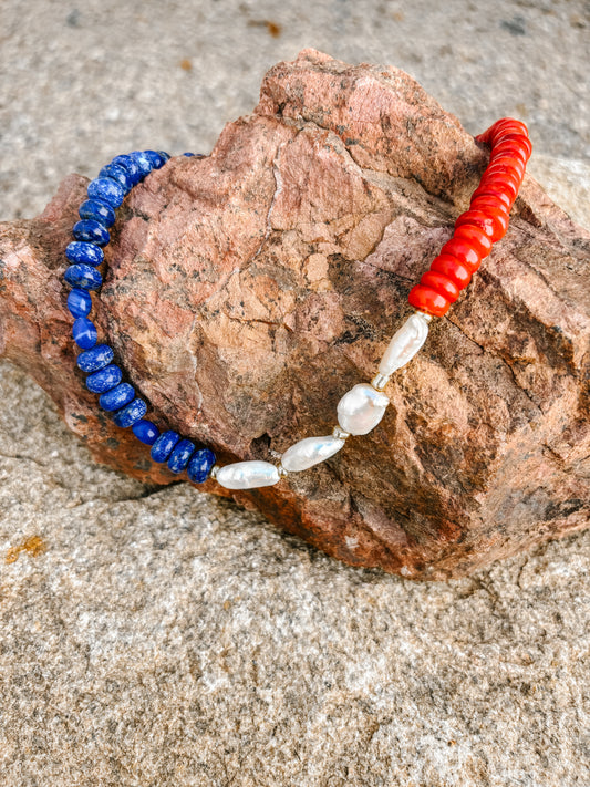 Coral and Pearl Necklace